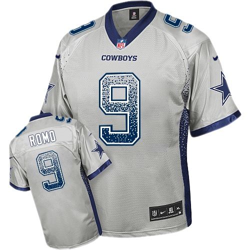 Youth Elite Tony Romo Nike Jersey Grey - #9 Drift Fashion NFL Dallas Cowboys